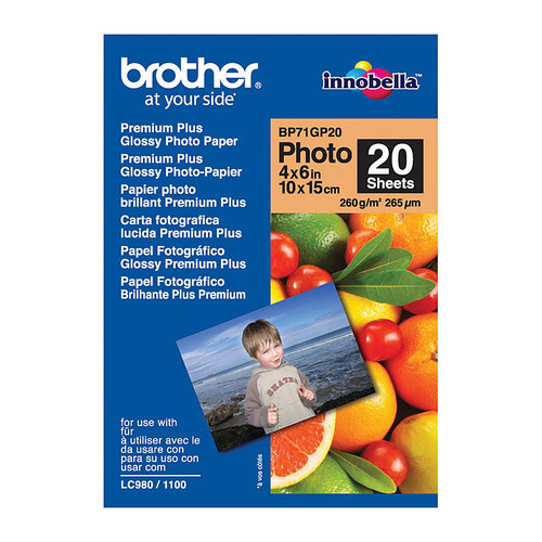 Brother BP71GP20 Glossy Paper - 20 Sheets