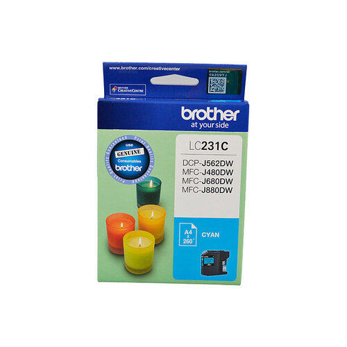 Brother LC-231 Cyan Ink Cartridge - Up to 260 pages