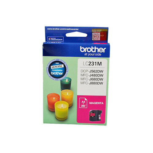 Brother LC-231 Magenta Ink Cartridge - Up to 260 pages